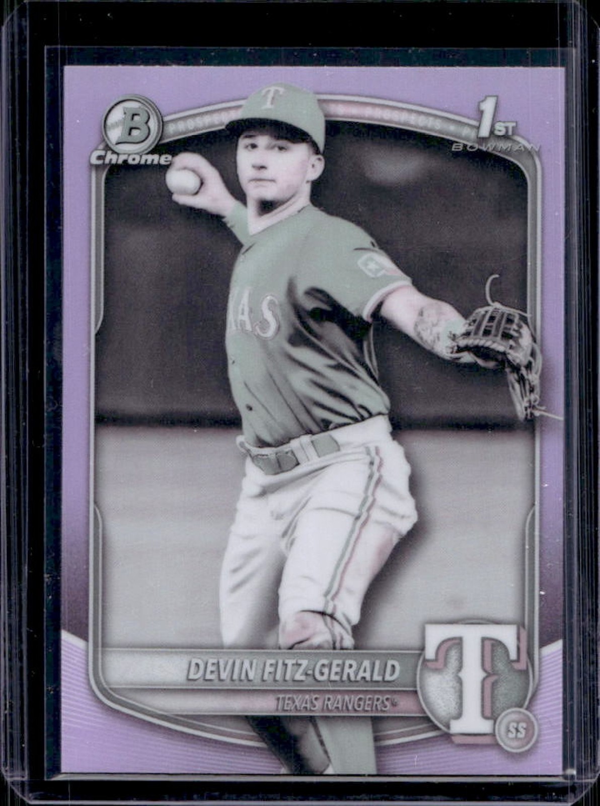 2025 Bowman Chrome Devin Fitz-Gerald Pearl Refractor 1st Prospect #BCP-158