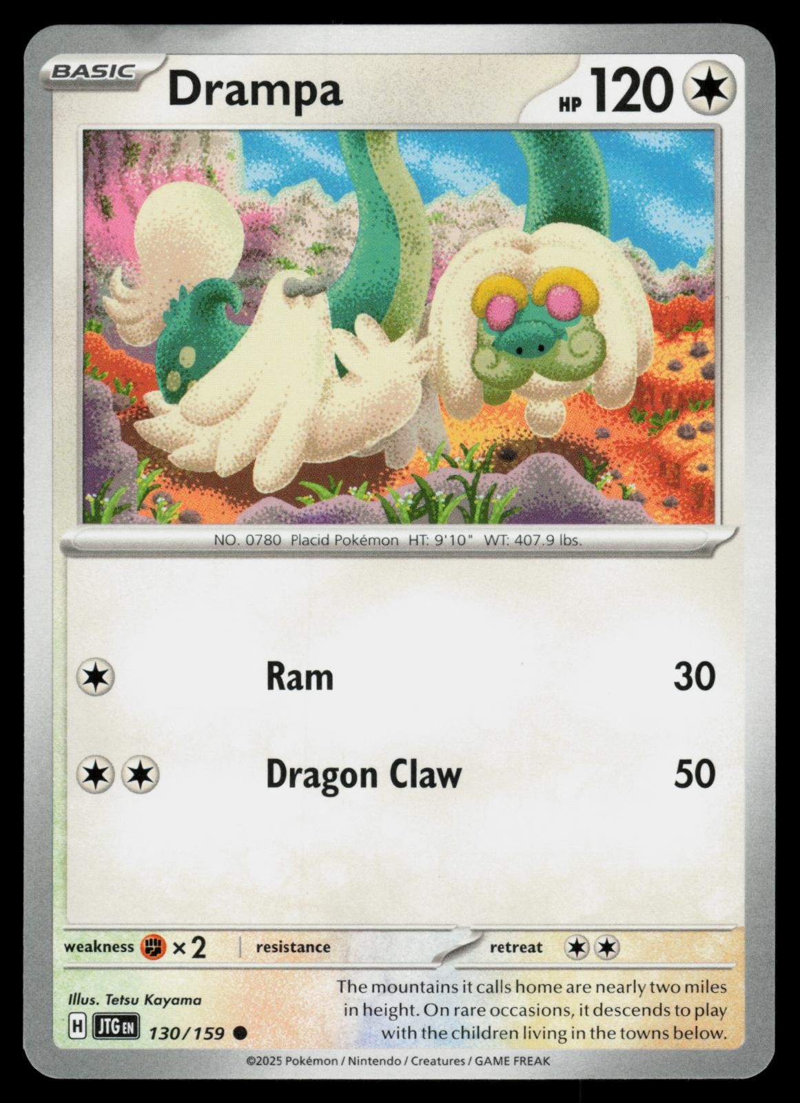 Drampa 130/159 Common Journey Together Pokemon Near Mint