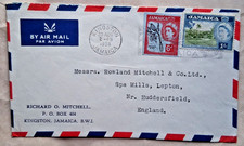 JAMAICA 1958 COVER WITH CUT OUT IMPRINT FROM 6d DOCTOR BIRD AEROGRAMME
