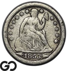 1853 Seated Liberty Dime w/ Arrows
