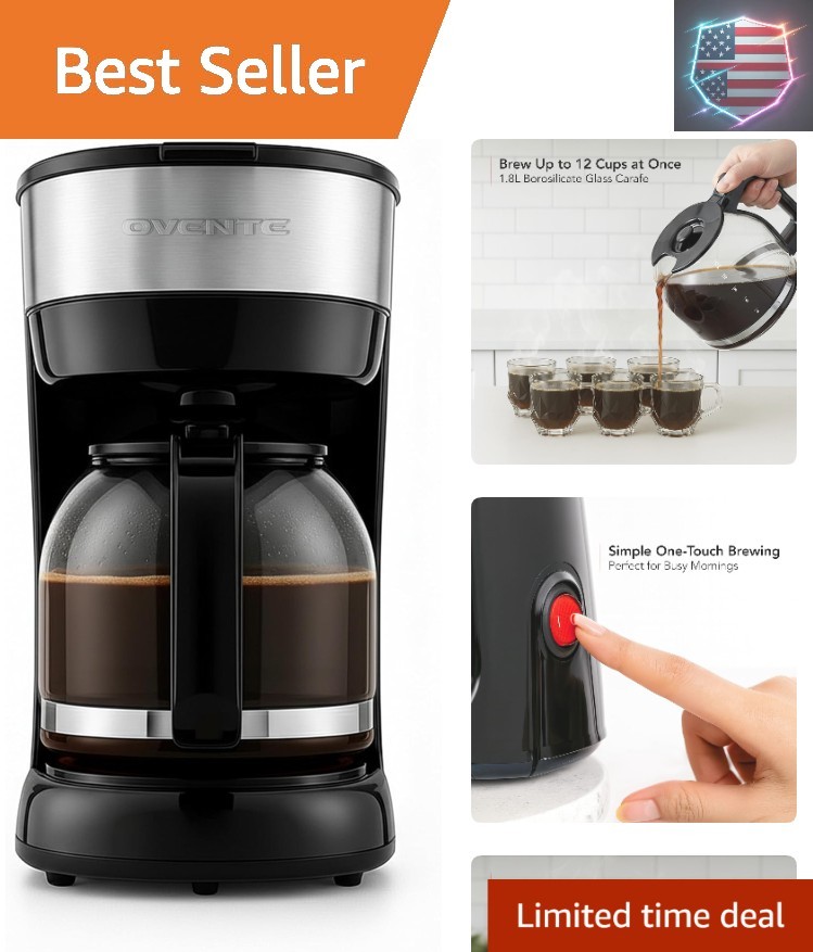 With Borosilicate Glass Carafe, One-touch Operation ...