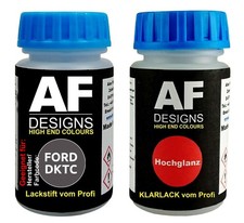 Lackstift für FORD DKTC Sterling Grey Metallic + Klarlack je50ml Autolack Set