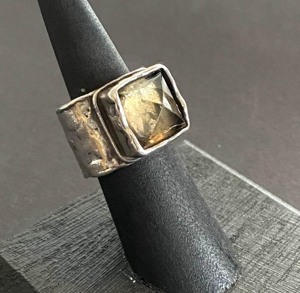 Anillo Silpada Dusk Til Dawn Cuarzo Ahumado Plata de Ley 925 Talla 6 Foto 3 de 4