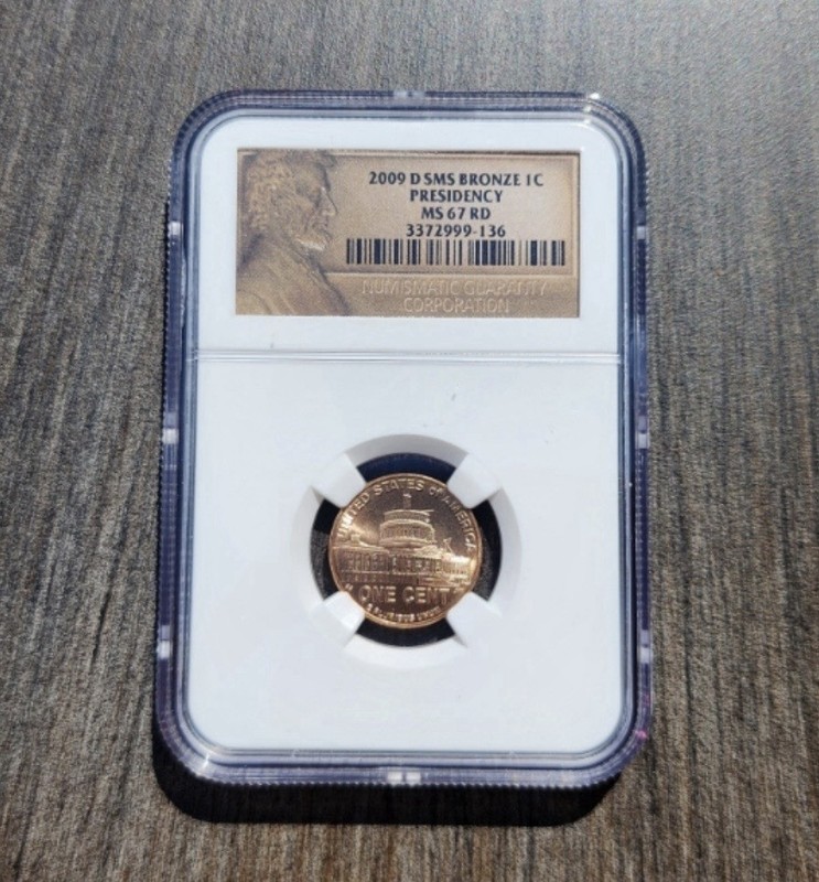 2009-D SMS Lincoln Bicentennial Presidency Small Cent Satin Bronze NGC MS67 RD