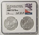 2021 American Silver Eagle 2-Coin Set NGC MS70