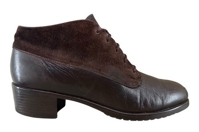 Munro Women s American Brown Leather Lace Up Ankle Booties Size 6.5 M