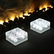 Solar Powered Ice Brick Lights Outdoors Landscape Light With 4 LED Lights Solar