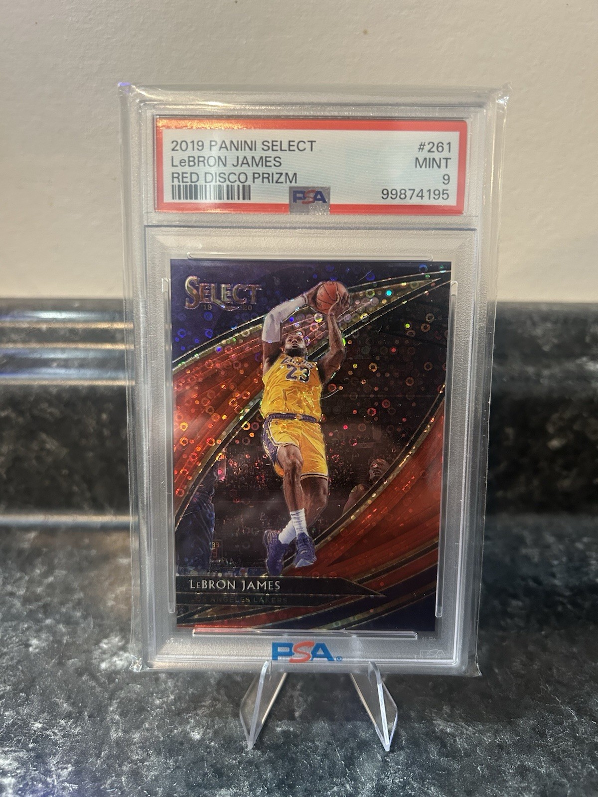 2019-20 Panini Select Courtside LeBron James #261 Red Disco Prizm /49
