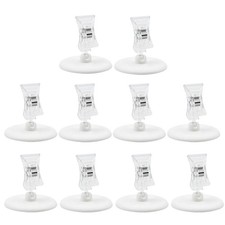 10 PCS Sign Clips Rotatable Pop Display Holder Stand Round Base Price Tag Memo