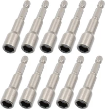 10 Pcs 5/16 Inch Magnetic Hex Nut Driver Drill Bit Set Quick Change Socket