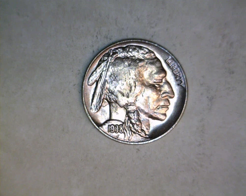 1938-D BUFFALO NICKEL IN  GEM UNCIRCULATED