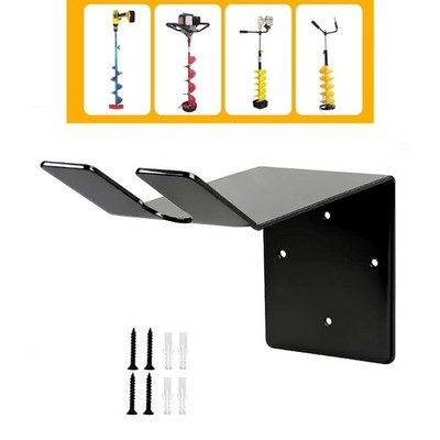 Ice Fishing Auger Wall Mount with Expansion Screws Electric Auger Storage Rack