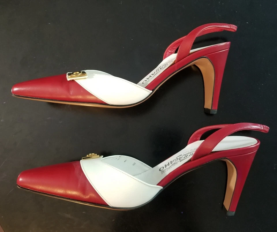 Salvatore Ferragamo Tacones de Cuero con Cordones para Mujer Talla US 6D GUC LEER DETALLES  Foto 4 de 4
