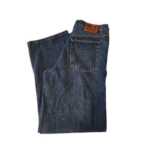 Y2K Polo Jeans Co Boys 20 Blue Denim Jeans Straight Leg Ralph Lauren 30x29.5 Vtg - Picture 2 of 14