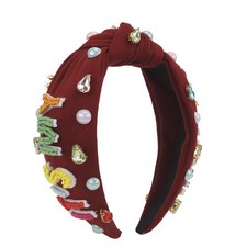 It's My Birthday Red Rhinestone Metal Headband and Sash Set for Women Girls