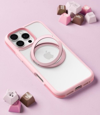 Torras Ostand R Fusion Series für iPhone 16 Pro Pink Handyhülle #2739145