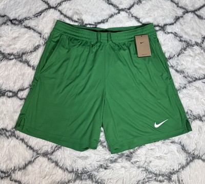 NIKE Dri-Fit Coaches Pocket Knit Football Shorts Green Men s L *NEW* FJ9556-306
