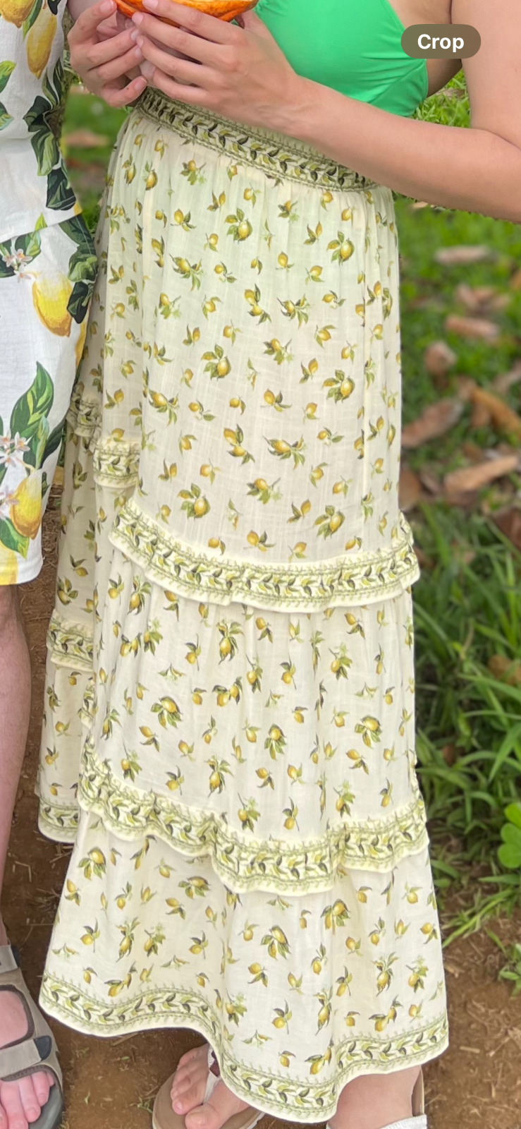Lemon Print Skirt – Size S