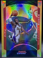 2004-05 Bowman Draft Chrome GOLD Refractor TJ Ford 46/50 NM #11 Bucks Squid Game