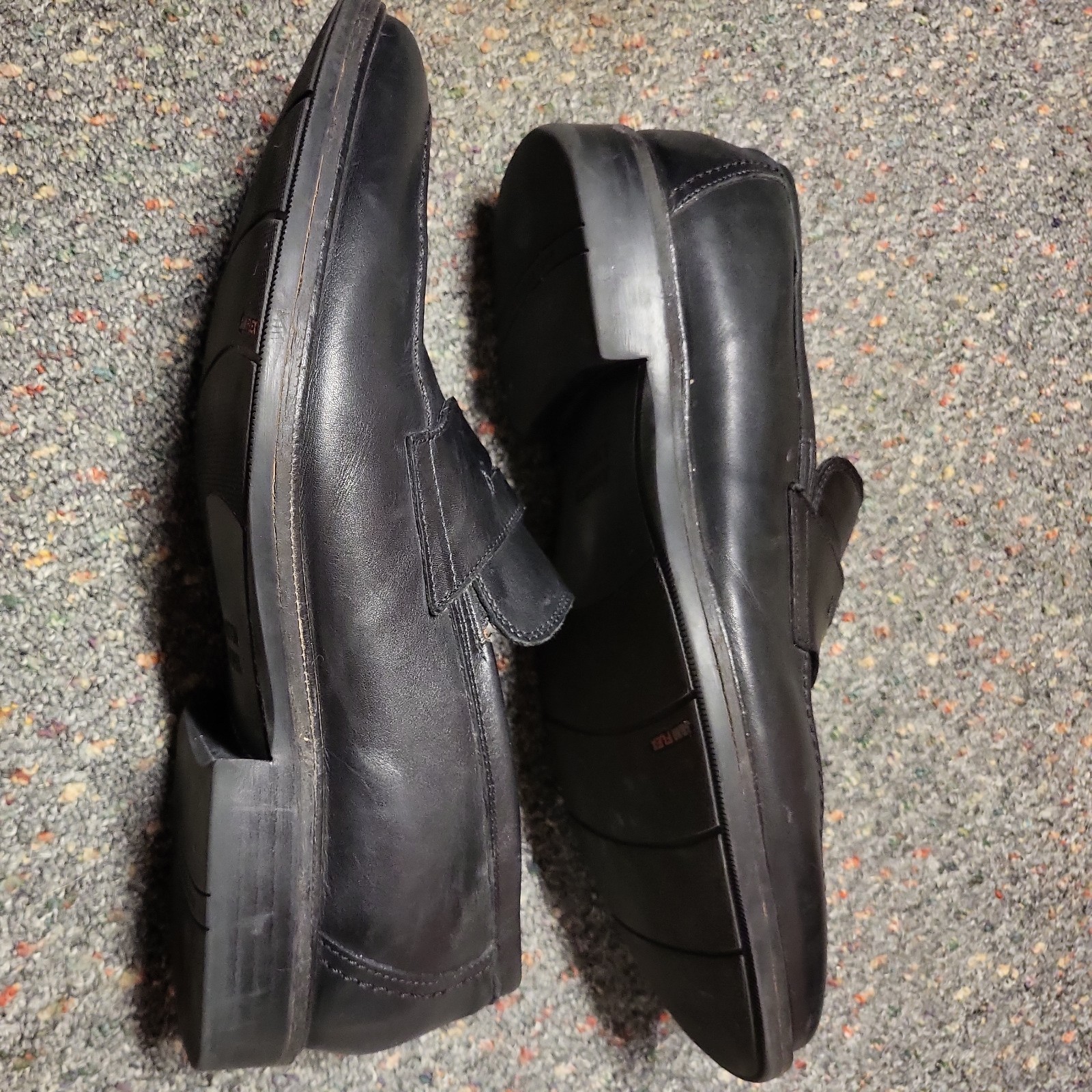 SAOLA JOHNSTON & MURPHY MOCASSINI PENNY IN PELLE NERA SCARPE ELEGANTI UOMO TAGLIA 11 M