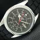 REFURBISHED SEIKO 5 AUTOMATIC 6309A VINTAGE JAPAN MENS BLACK WATCH a442984-1