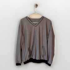 Walter Hagen Hydrohalt Windbreaker Grey With Black Trim, M, 2 Front Zip Pockets