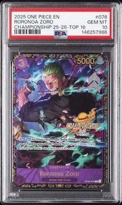 2025 ONE PIECE PROMOS CHAMPIONSHIP 25-26-TOP 16 #076 RORONOA ZORO