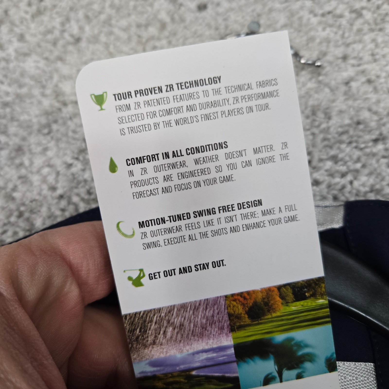 Zero Restriction Z625 Vest Blue Men's Large Orinda country club windwear NWT