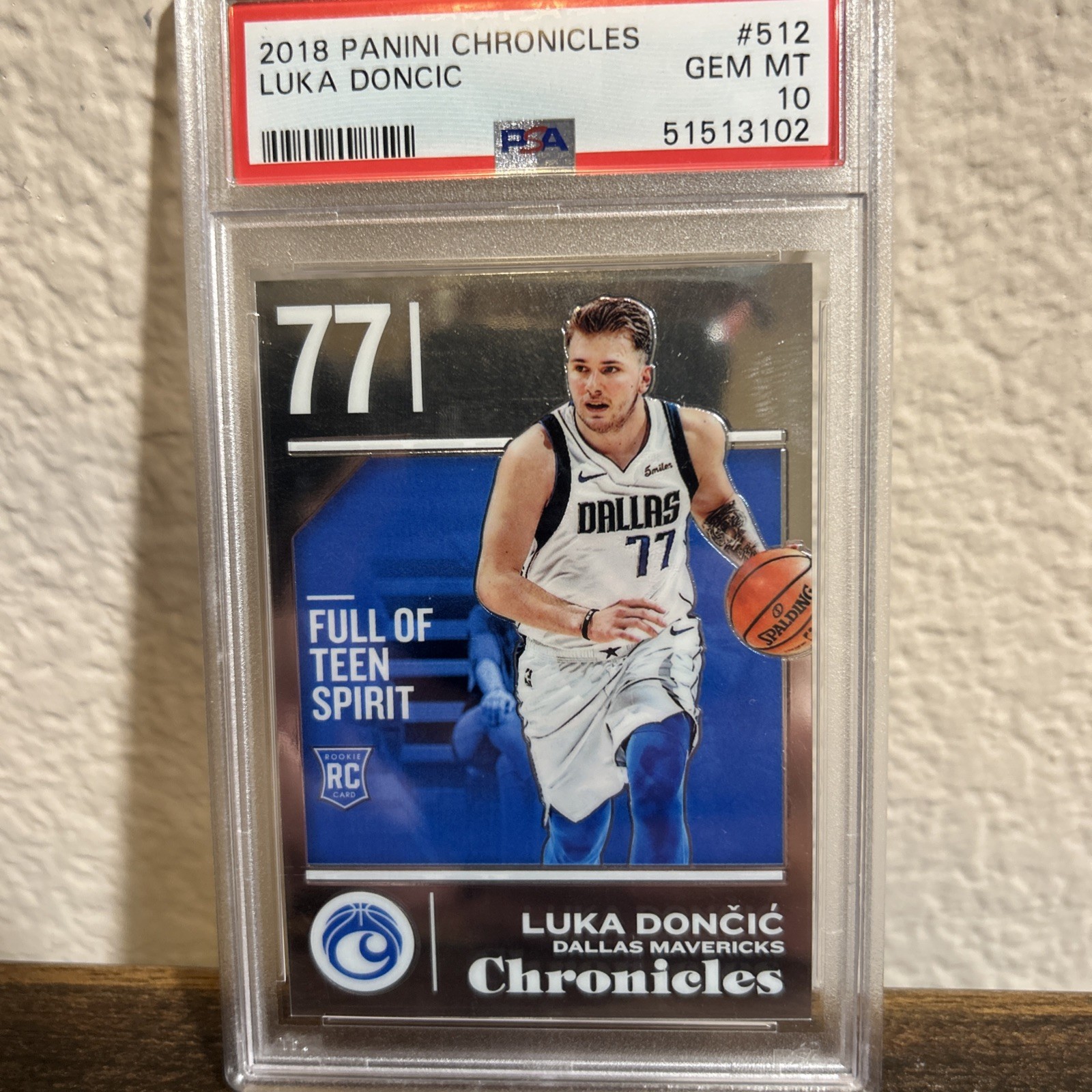2018-19 Panini Chronicles Luka Doncic #512 PSA 10