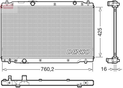 DENSO Kühler, Motorkühlung DRM40107 für HONDA