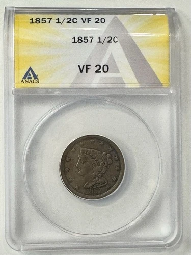1857-P Half Cent — photo from the most recent tracked eBay sale