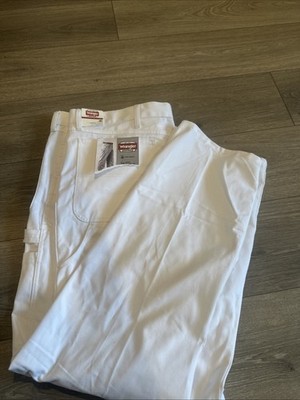 Wrangler Workwear Painters Pant Relaxed Fit Men 44x32 White Tool  Torn Tag