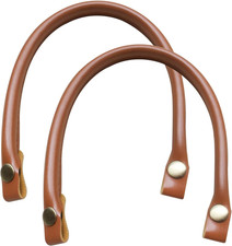 Straps for Handbags 2 Pcs 0.5'' Wide 15.7" PU Leather Handbag Handles Brown Pur