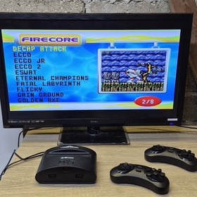 Boxed Sega Megadrive Console Mini Classic 80 Games 2 Wireless Controllers VGC