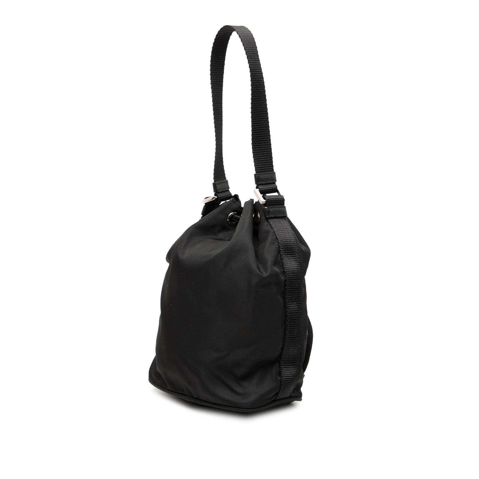 Authenticated Prada Mini Tessuto Drawstring Black… - image 2