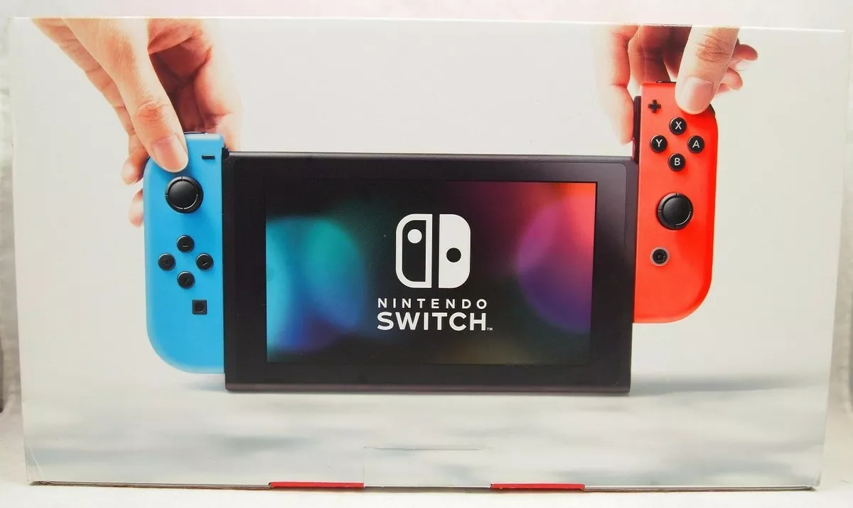 Empty Console Box for Nintendo Switch V1 Blue Red Joy Con Authentic