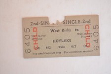Railway Ticket BTC West Kirby to Hoylake 2nd