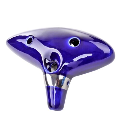 12 Hole Ocarina Ceramic Alto C Legend of Zelda Ocarina Flute Blue Instrument New - Picture 3 of 8