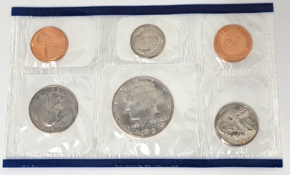 Vintage 1986 United States US Mint Uncirculated D & P Coin Set Envelope CG24 - Image 4 of 4