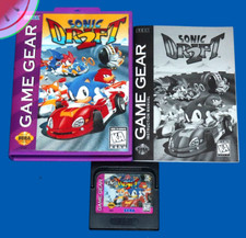 TESTED Sega Game Gear SONIC DRIFT 2 with Manual in NEW Hangtab Box CIB Kart Race
