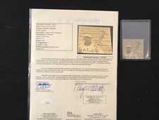 Joe Wood JSA COA Signed Color Small Photo Vintage Autograph Auto Yale Bulldogs