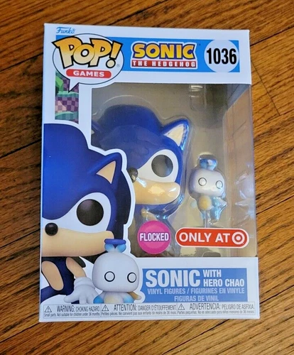 Funko Pop! Games Sonic the Hedgehog w/ Hero Chao #1036 Flocked Target Exclusive