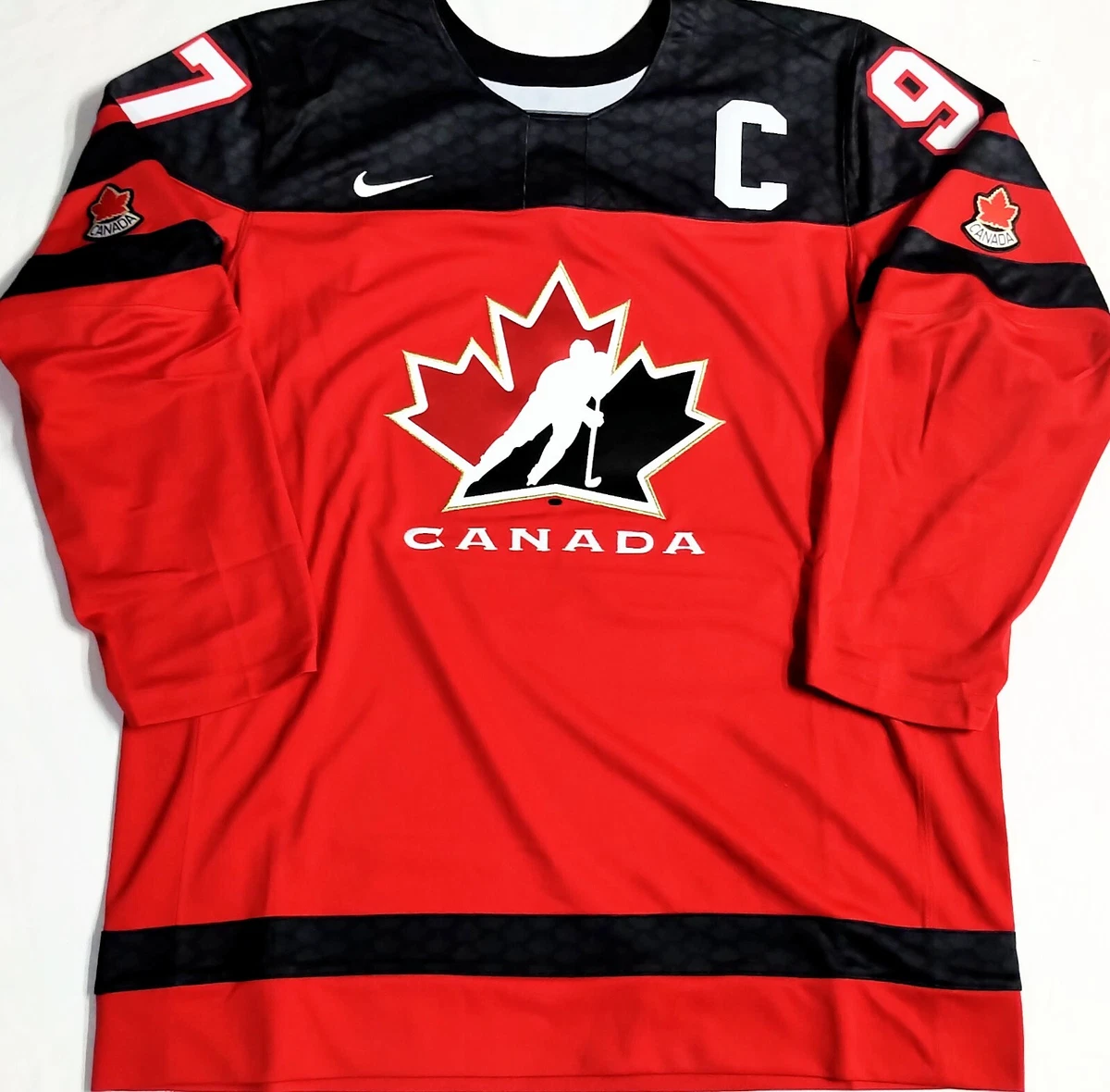 CONNOR McDAVID TEAM CANADA BLACK NIKE HOCKEY JERSEY