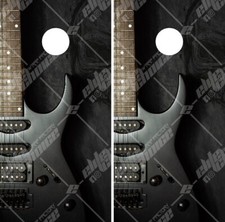 Guitar Skull LAMINATED Cornhole Wrap Bag Toss Skin Decal