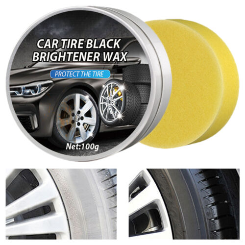 Auto Car Tire Wax Multi-purpose Cleaning Cream W Waxing Sponge Wheel And Tire