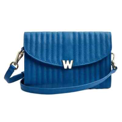 WOLF 1834 Mimi Crossbody Bag with Wristlet in Marine Color, Open Box 768324
