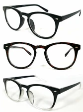 Blended Bifocal Reading Glasses Retro Round Mens Womens Spring Temple