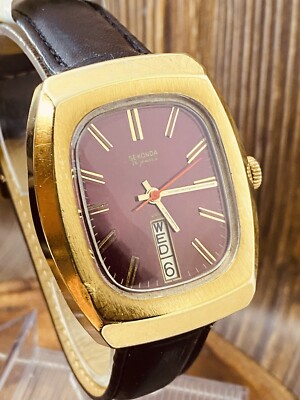 Vintage men's SECONDA SLAVA  dress watch 26j soviet mechanical wristwatch #4601
