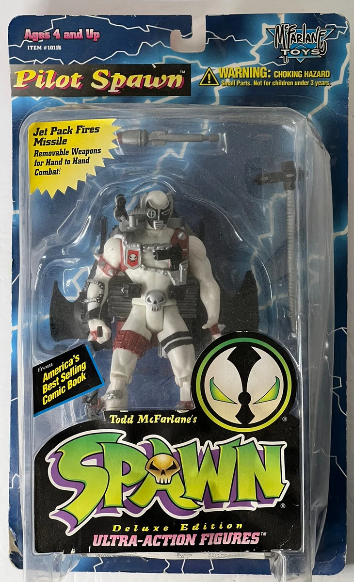 Vintage 1995 McFarlane Toys Spawn PILOT SPAWN Action Figure White New On Card