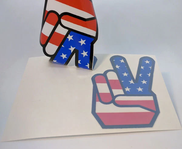 1960's Peace Sign Stickers, INSIDE GLASS / WINDOW, Retro Vintage Hippie Decal - Image 2 of 4